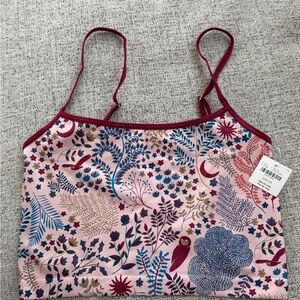 Anthropologie Pink Floral Chemise